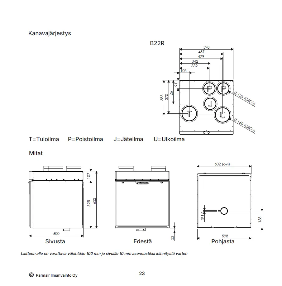 Parmair Alvari – B22 Adapter® Kair 450 - Image 5